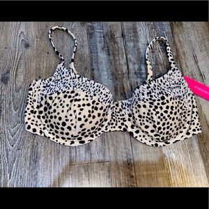 Animal print bikini top